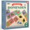 eeBoo: Dominoes: Busy Woods - 28 Colorful Tiles, Animal & Nature Themed, Classic Matching Family Game, Tile Laying, Kids Ages 3+, 2-4 Players